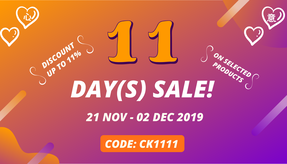 11 DAY(S) Sale Promotion - longest sale of the year