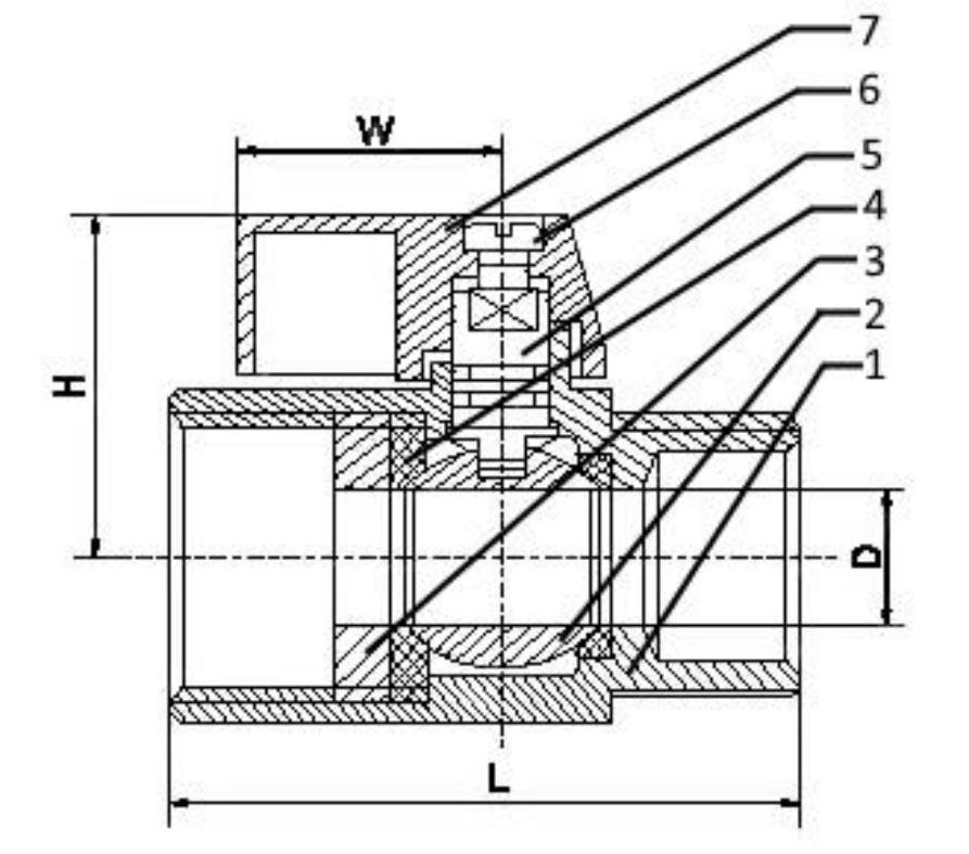 Stainless Steel Mini Ball Valve Drawing