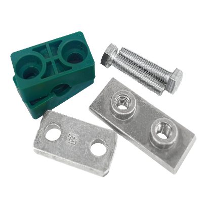 Pipe Clamp Components - Clamp Body, Cover Plate, Weld Plate & Bolt